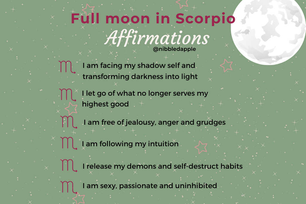 Full moon eclipse in Scorpio affirmations