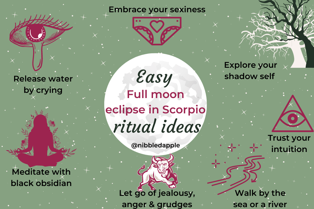 Things to do for the full moon eclipse in Scorpio
