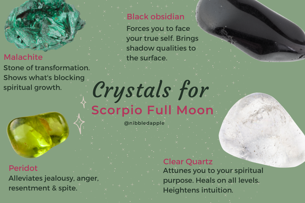 Crystals for the full moon eclipse in Scorpio