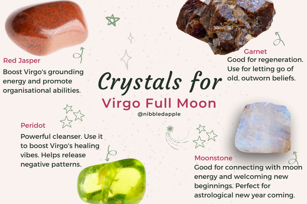 Crystals for the Virgo full moon